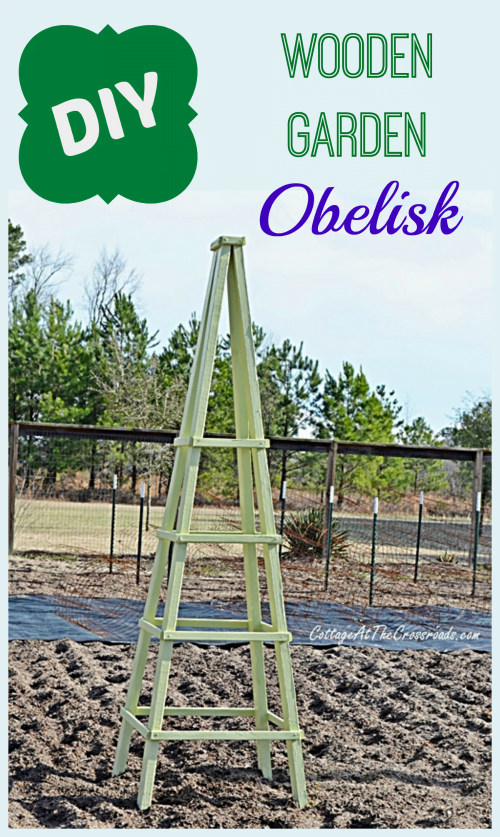 Diy wooden garden obelisk | cottage at the crossroads