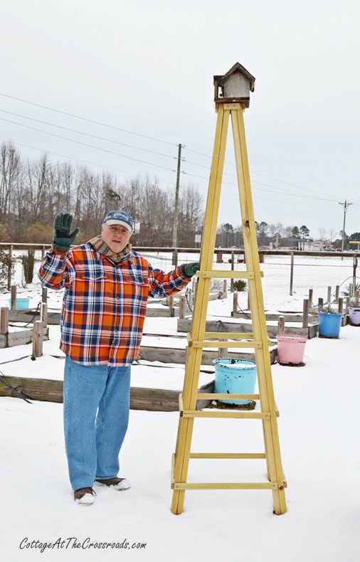 Diy wooden garden obelisk