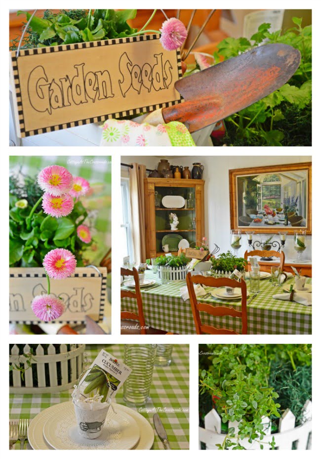 Spring garden tablescape | cottage at the crossroads