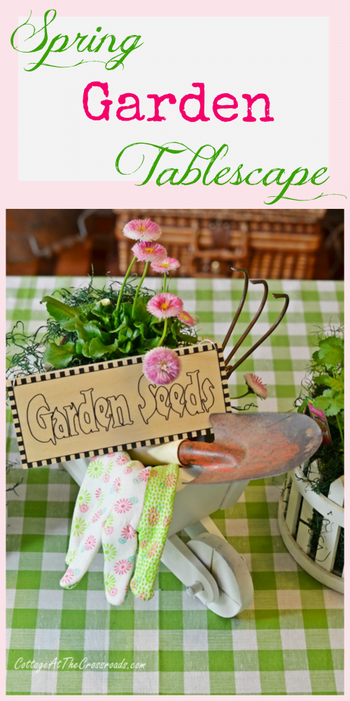 Spring garden tablescape | cottage at the crossroads