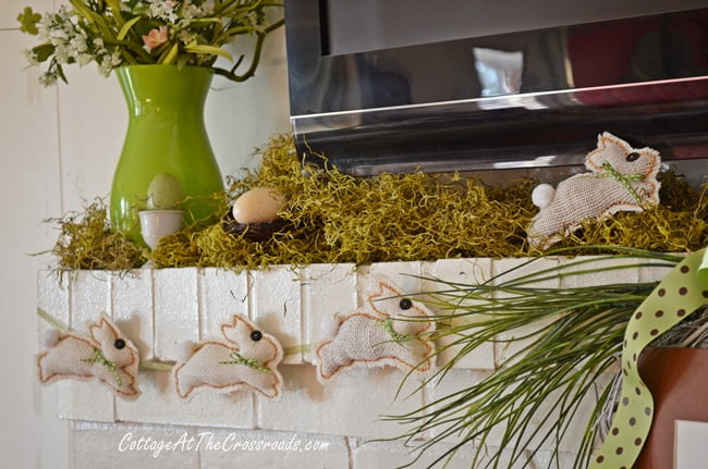 Spring mantel | cottage at the crossroads