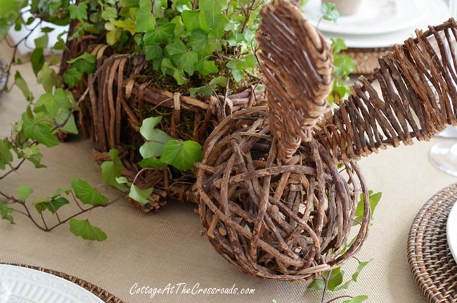 Neutral bunny tablescape | cottage at the crossroads