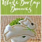 White burlap bunnies