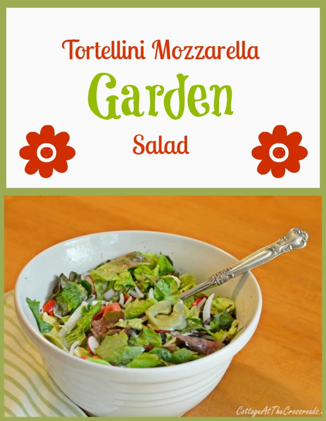 Tortellini mozzarella garden salad | cottage at the crossroads