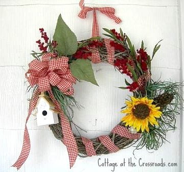 Summer wreath | cottage at the crossroads
