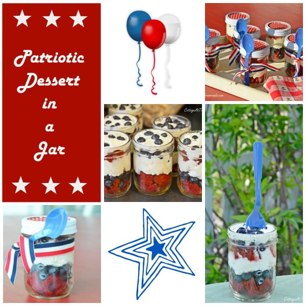 Patriotic dessert in a jar | cottage at the crossroads