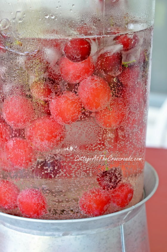 Sparkling cherry wine | cottage at the crossroads
