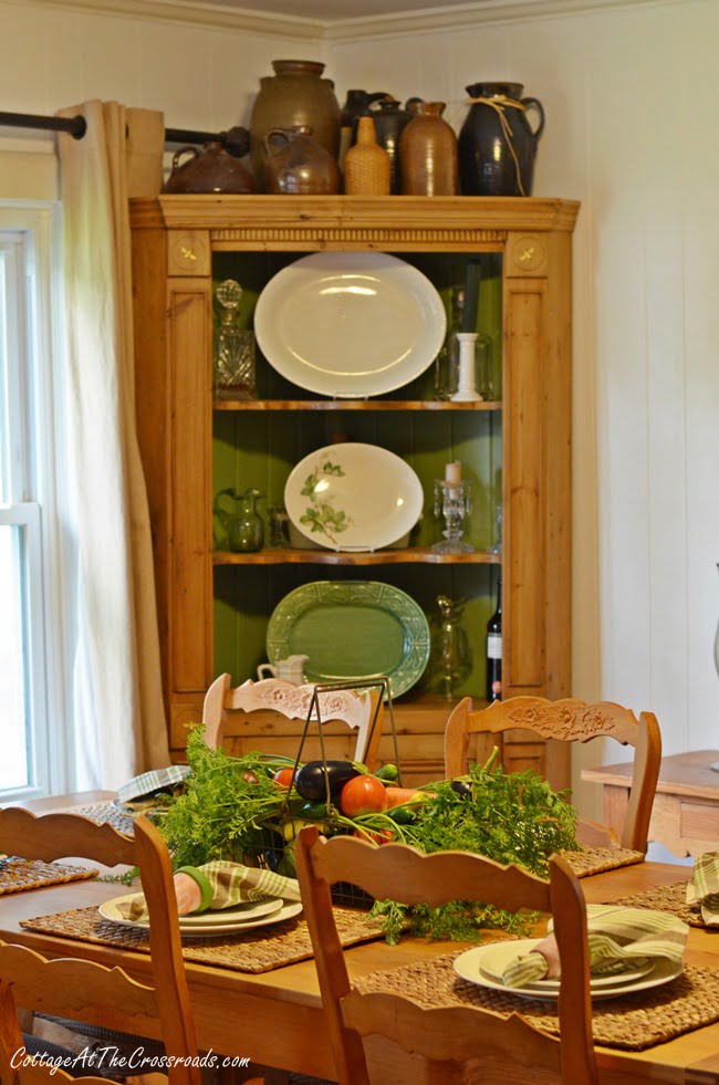 Pine corner cabinet | cottage at the crossroads