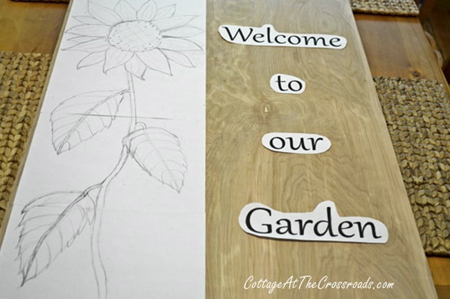 Wooden garden sign | cottage at the crossroads