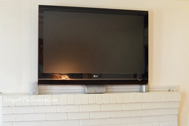 How to mount a flat screen TV and hide cords inside the wall - Sawdust  Sisters