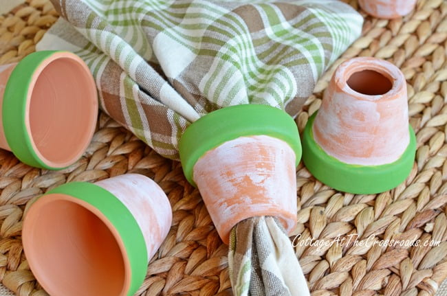 How to make terracotta pot napkin rings | cottage at the crossroads