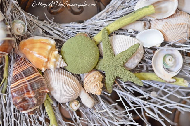 Seashell wreath | cottage at the crossroads