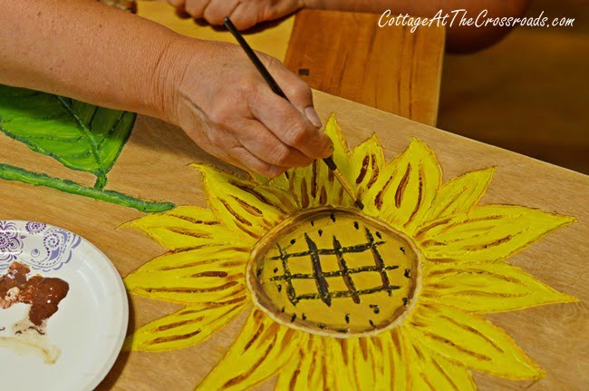 Wooden garden sign | cottage at the crossroads