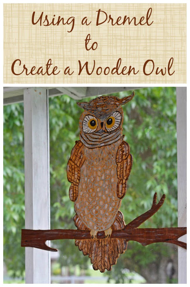 Using a dremel to create a wooden owl | cottage at the crossroads