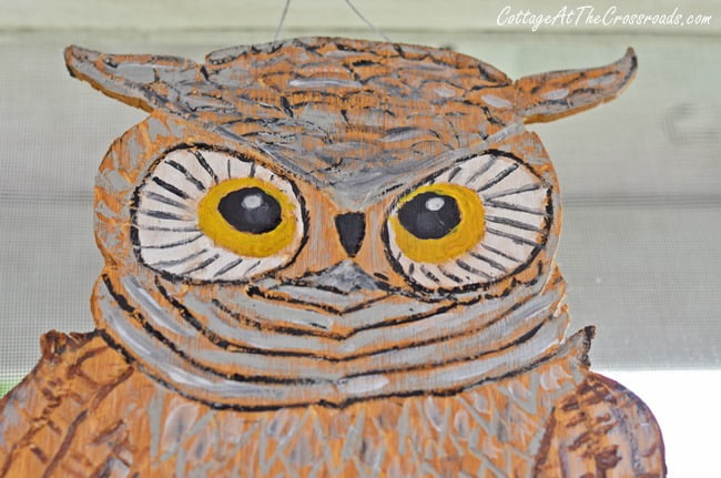 Using a dremel to create a wooden owl | cottage at the crossroads