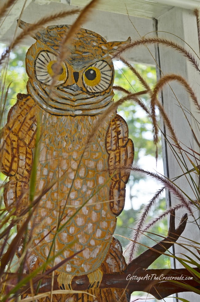 Wooden owl made with a dremel | cottage at the crossroads