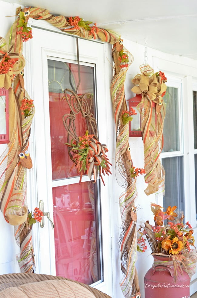 Fall porch | cottage at the crossroads