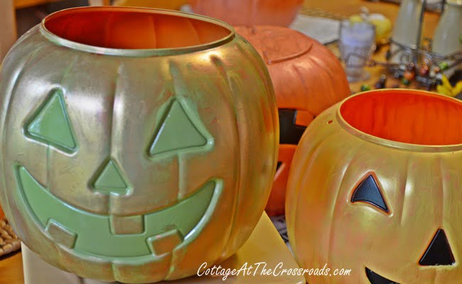 Painted trick-or-treat pails