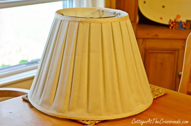 Diy ruffled burlap shade | cottage at the crossroads