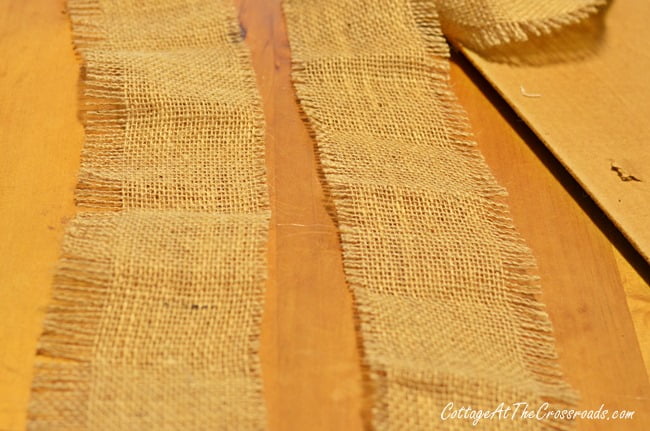 Diy ruffled burlap shade | cottage at the crossroads