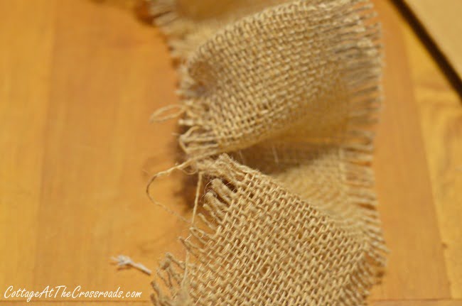 Diy ruffled burlap shade | cottage at the crossroads