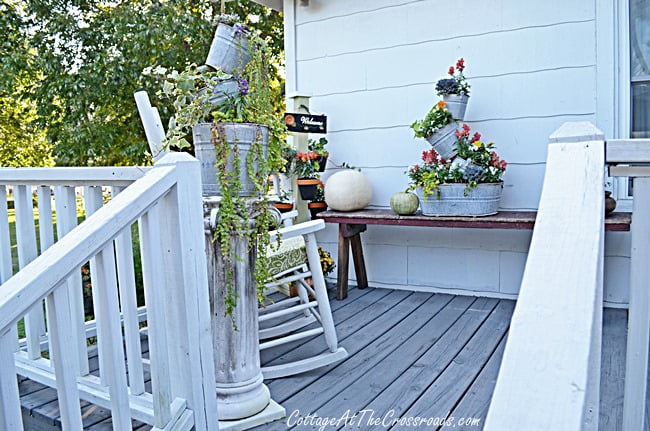 Topsy Turvy Galvanized Buckets - Cottage at the Crossroads