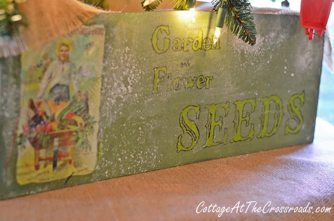 Seed box christmas tree stand cover | cottage at the crossroads