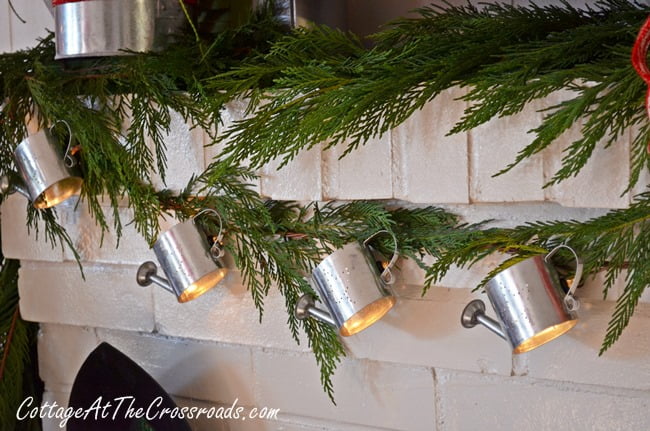 Watering can garland | cottage at the crossroads