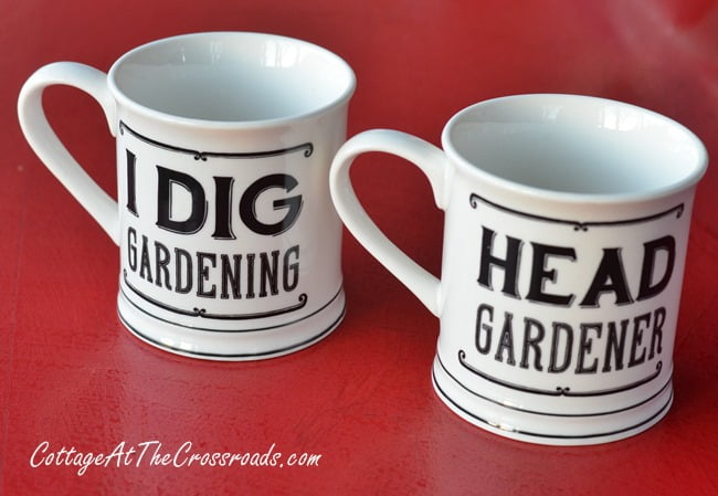 Gardening mugs | cottage at the crossroads