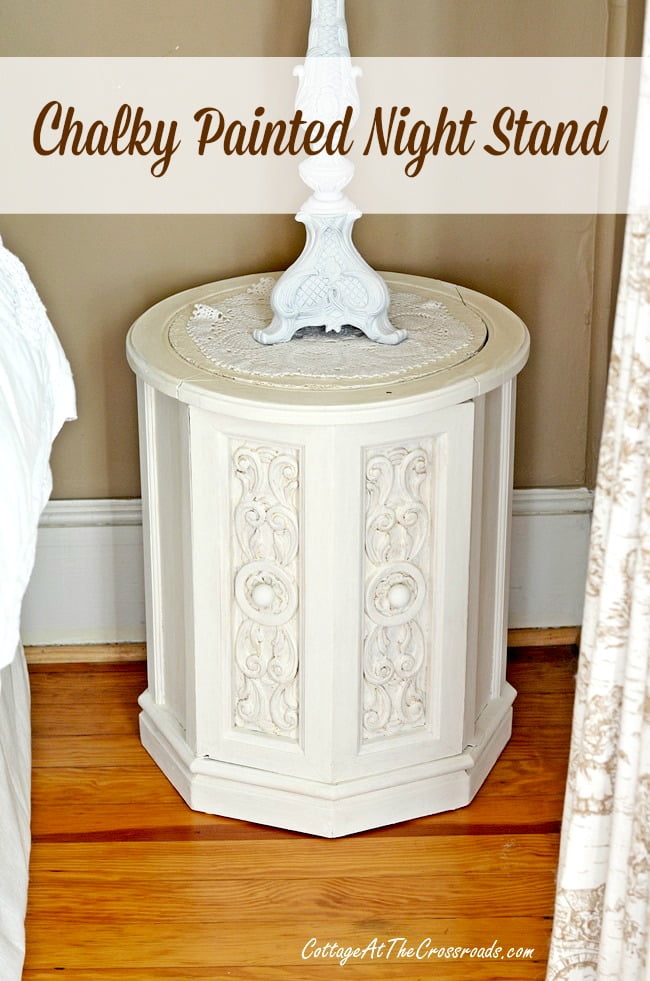 Chalky painted night stand | cottage at the crossroads