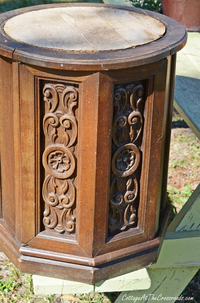 This old night stand got transformed with some chalky paint | cottage at the crossroads