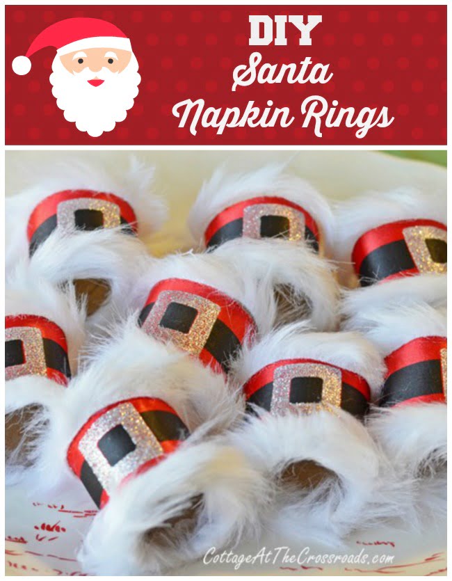 DIY Santa Napkin Rings | Cottage at the Crossroads