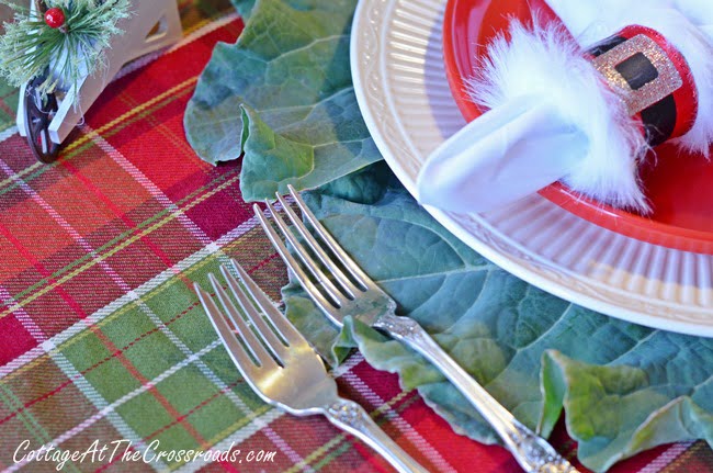 Gardening santa tablescape | cottage at the crossroads