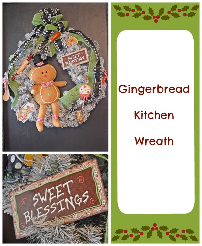 Gingerbread kitchen wreath | cottage at the crossroads