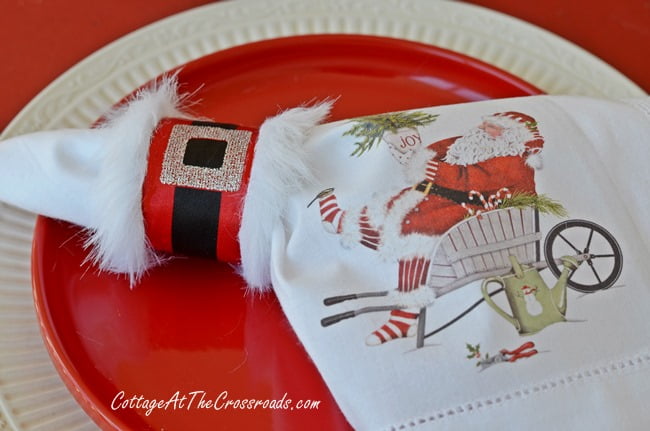 Diy santa napkin rings | cottage at the crossroads