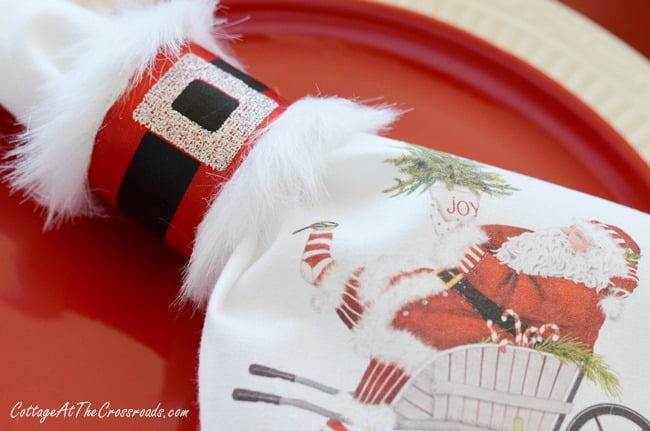 Diy santa napkin rings | cottage at the crossroads