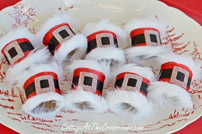 DIY Santa Napkin Rings | Cottage at the Crossroads