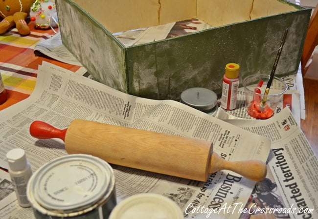 Rolling pin with painted handles | cottage at the crossroads