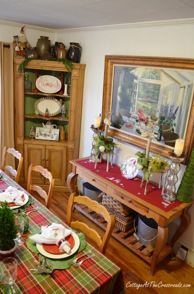 Gardening santa tablescape | cottage at the crossroads