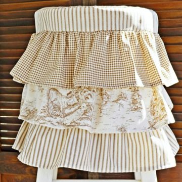 Cutest ruffled stool cover ever! | cottage at the crossroads