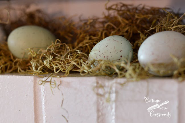 Easter mantel | cottage at the crossroads