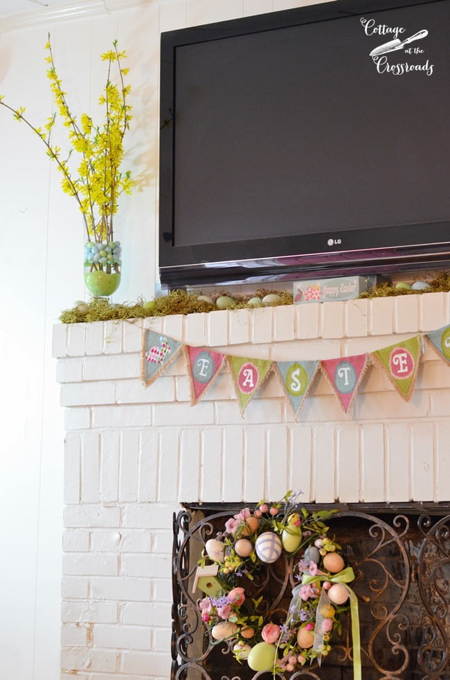 Easter mantel | cottage at the crossroads