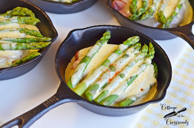 Open face asparagus sandwich | cottage at the crossroads