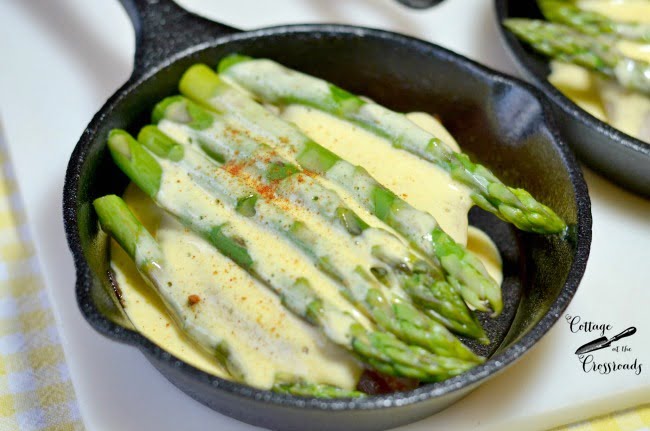 Open face asparagus sandwich | cottage at the crossroads