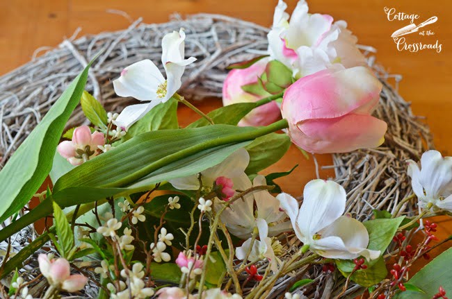 Pink spring wreath