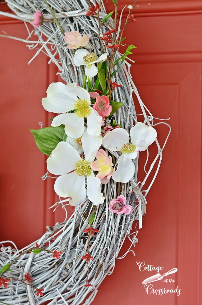 Pink spring wreath