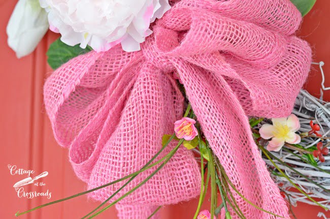 Pink spring wreath