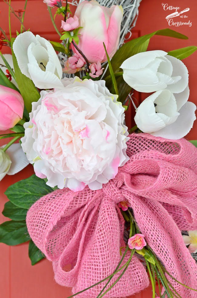 Pink spring wreath
