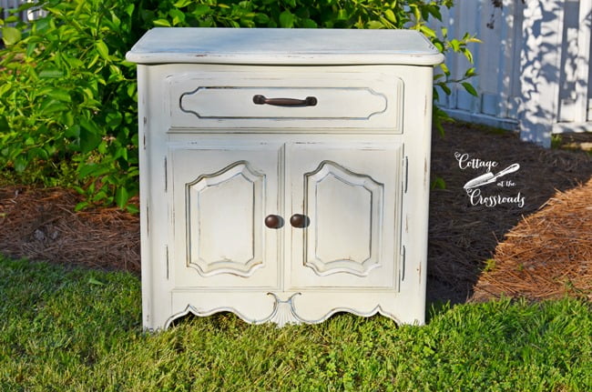 French country painted night stand | cottage at the crossroads