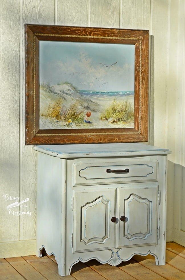 French country painted night stand | cottage at the crossroads